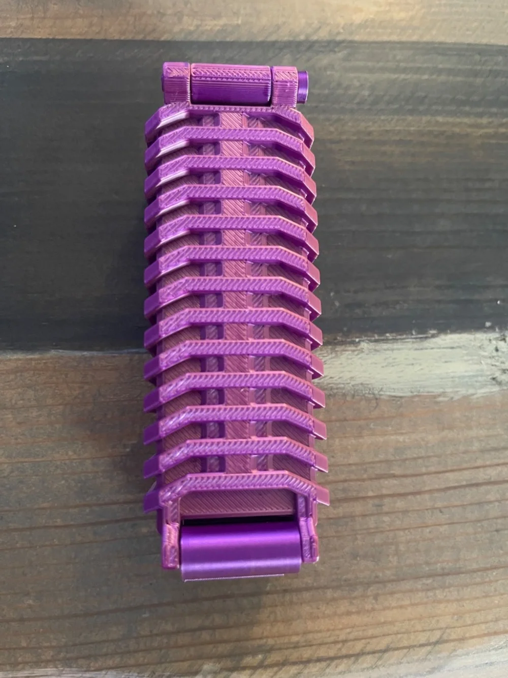 Handcrafted 3D Printed Purple Metallic Floss Pick Holder Dispenser